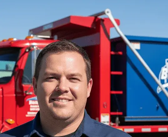 Kyle Nowak, Lead Driver at Briggs Brothers Dumpster Rental Appleton in Appleton, WI Kyle Nowak, Lead Driver at Briggs Brothers Dumpster Rental Appleton in Appleton, WI